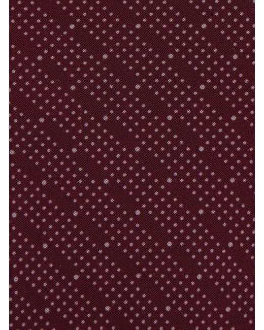 Saint Laurent Purple Tie Bordeaux Silk for men