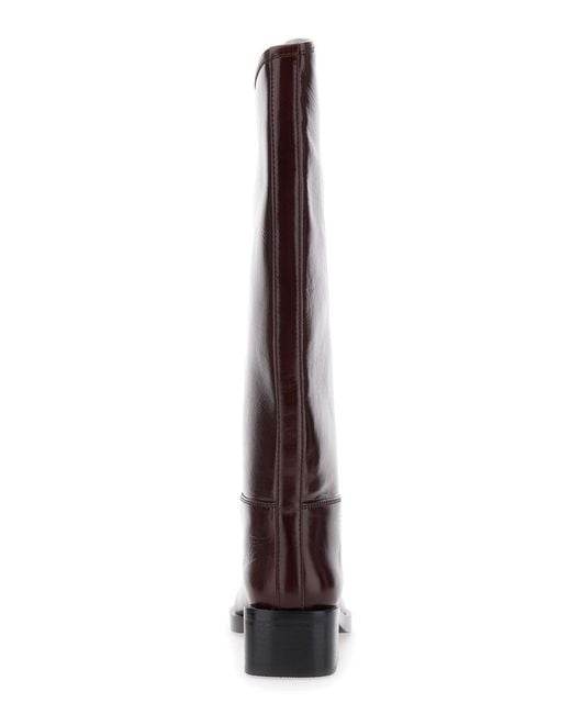 Jeffrey Campbell Brown Knee High Boots With Block Heel