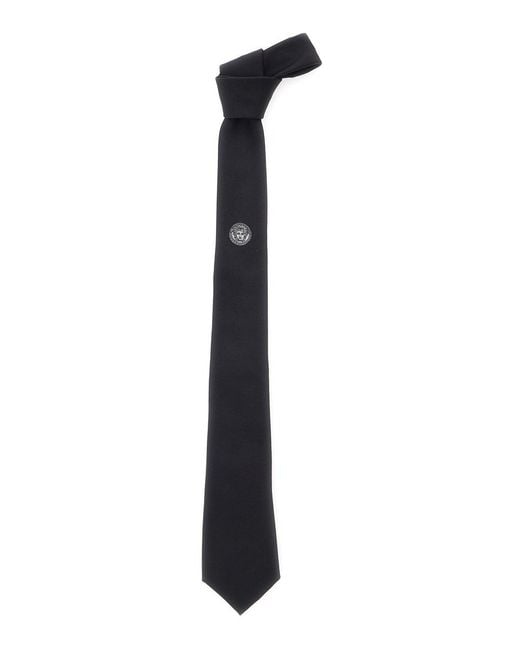 Versace Blue Medusa Tie for men