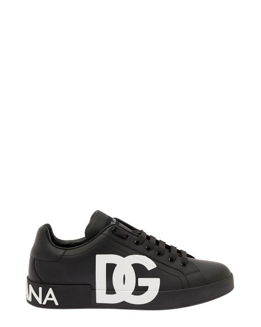 Sneaker Portofino di Dolce & Gabbana in Black da Uomo