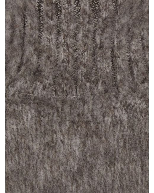 Antonelli Gray Reversible Anatolia Sweater With Round Neck And Long Sleeves
