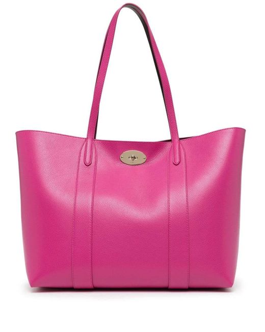 Mulberry Pink Bayswater Tote Small Classic Grain
