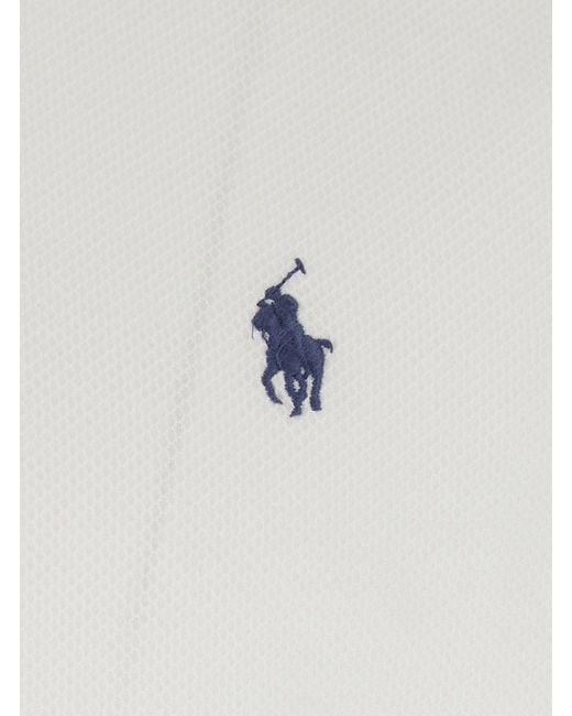 Polo Ralph Lauren White Polo Shirt Classic Collar for men