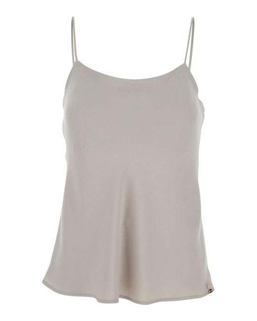 Herno Gray U-Neck Top