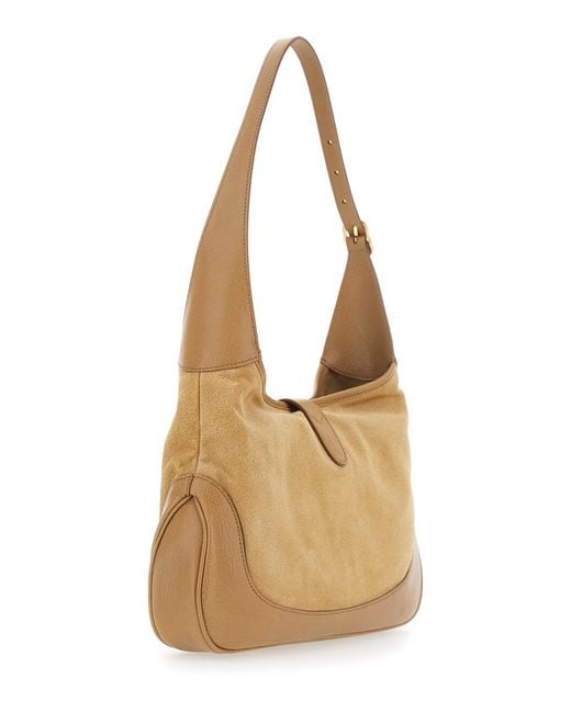 Gucci Natural 'Jackie 1961' Shoulder Bag With Adjustable Shoulder Strap