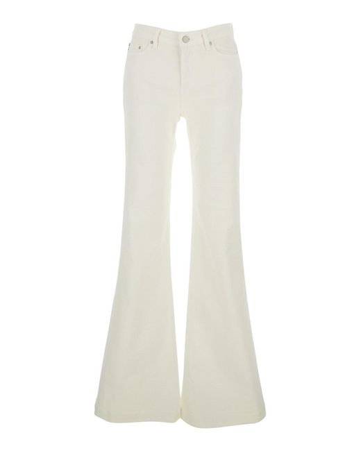 AG Jeans White Jeans Flared Cotton