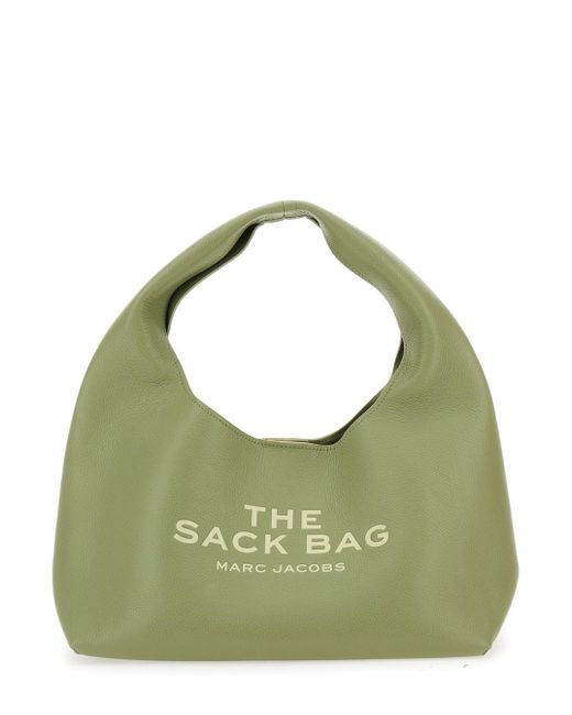 Borsa A Spalla 'The Sack' Con Maxi Logo Lettering Sul Fron di Marc Jacobs in Green