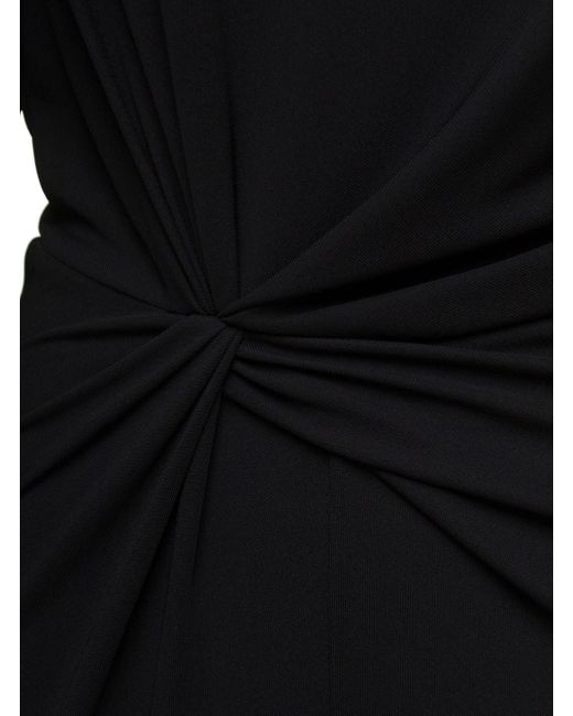 Saint Laurent Black One-Shoulder Jumpsuit With Side Gathering
