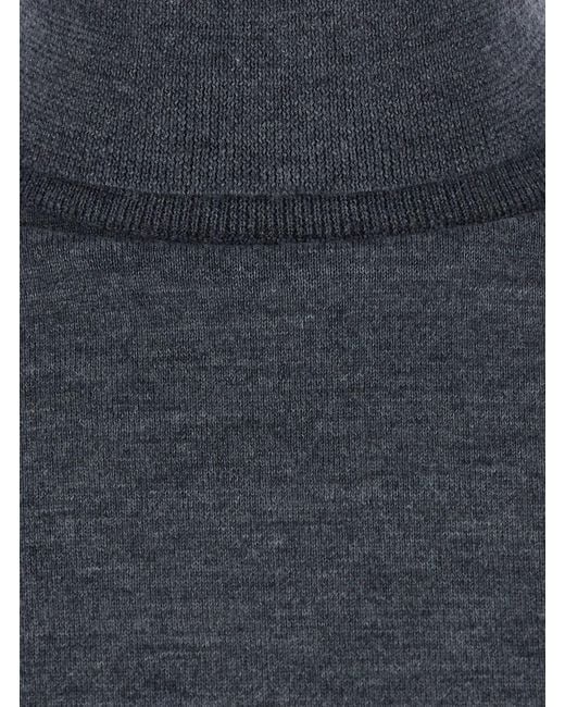 Semicouture Blue Freda V Neck Thin Wool Pull Is A V-Neck Sweater