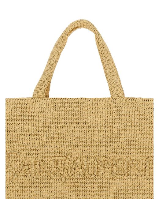 Saint Laurent Natural Crochet Tote Bag