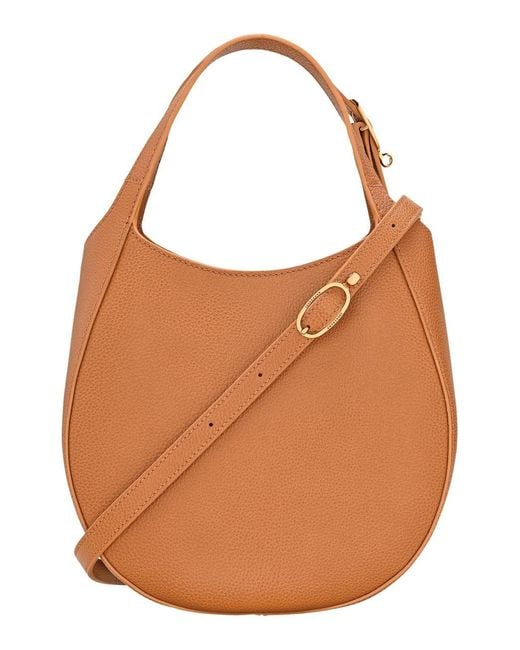 Longchamp Brown Shoulder Bag Leather