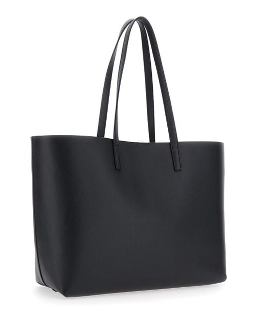 Saint Laurent Black Tote Bsg With Embossed Logo On The Front And Logo Tag