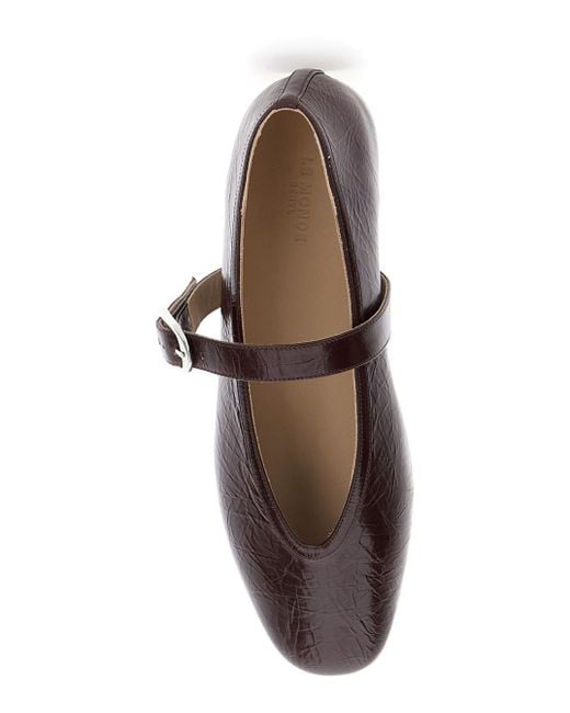 Le Monde Beryl Brown 'Stella' Ballet Shoes With Buckle Strap Closure