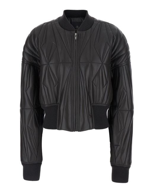 Rick Owens Black Bomber Jacket Quilted With L