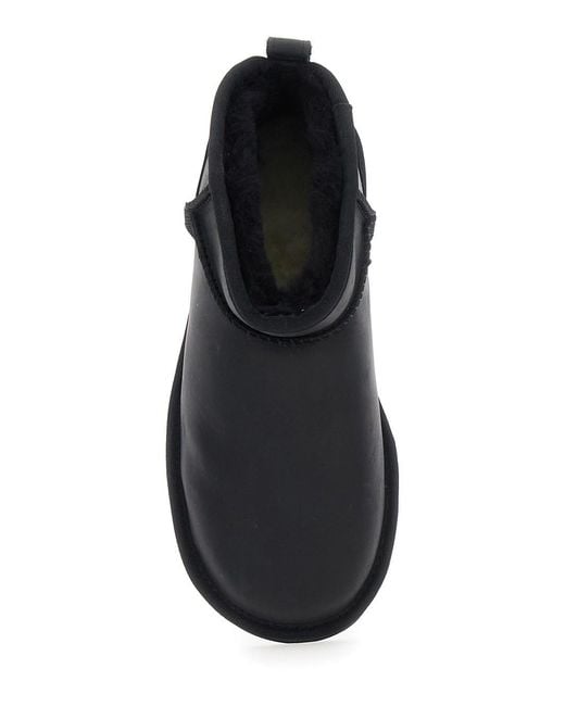 Ugg Black Ankle Boots With Shearling Lining