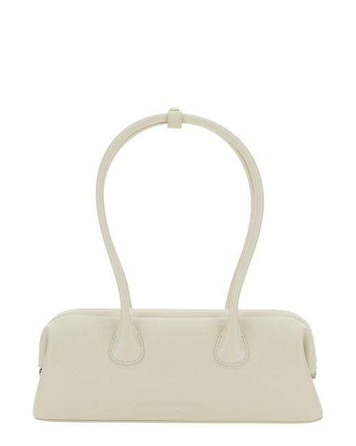 OSOI Natural 'Boat' Shoulder Bag With Round Handles And Lettering Logo O