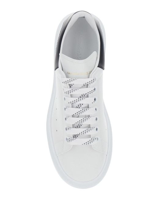 McQueen White And Low Top Sneakers With Logo Lettering On Tongue And Contrasting Heel for men