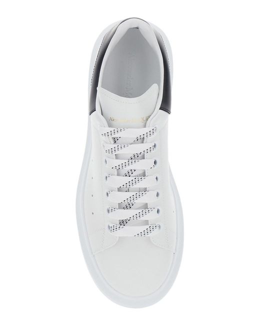 McQueen White And Low Top Sneakers With Logo Lettering On Tongue And Contrasting Heel for men