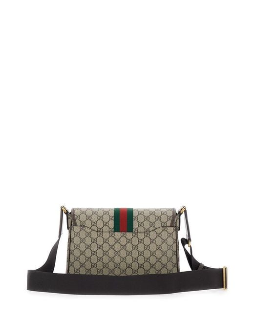 Gucci Natural Crossbody Bag "Ophidia" With Gg Canvas Tech Fabric For for men
