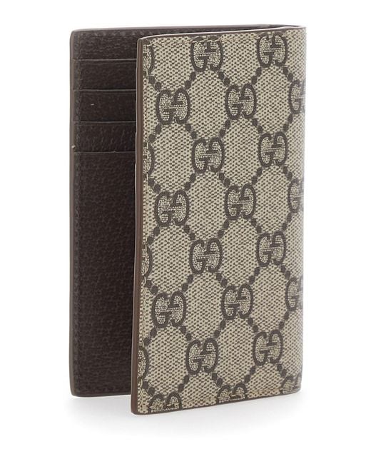 Gucci Gray Vertical Card Holder for men