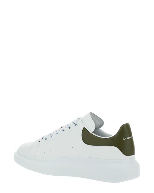 Alexander McQueen White Low-Top Sneakers With Chunky Sole And Contrast for men