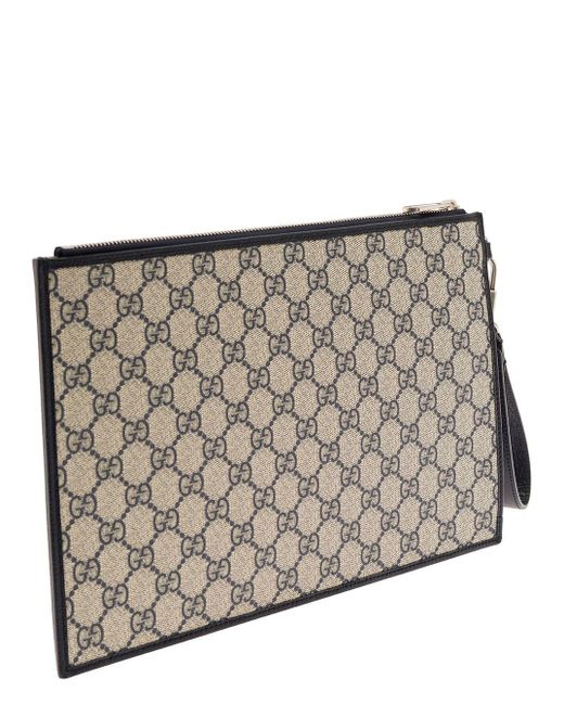 Gucci Gray And Clutch With Interlocking G for men