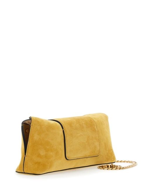 Versace Metallic Shoulder Bag With Medusa Head On The Front