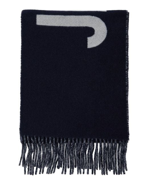 Jacquemus Blue 'L'Echarpe Scarf With Maxi Logo Lettering An for men