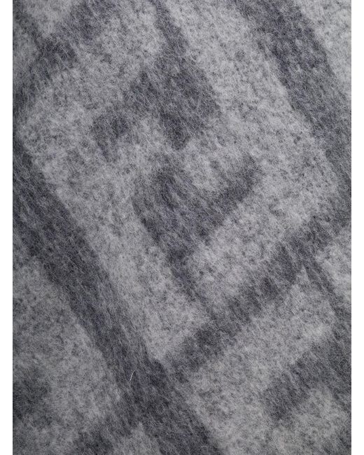 Maglione Con Motivo Ff Jacquard di Fendi in Gray da Uomo
