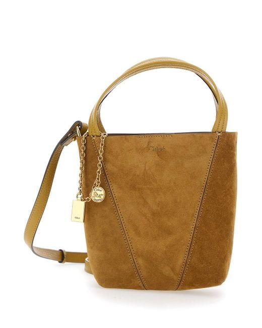 Borsa A Spalla 'Spin' Con Tracolla Regolabile E Removibile E Cha di Chloé in Brown