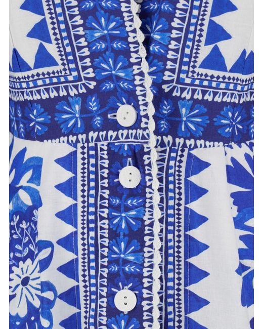 Farm Rio Blue Flora Tapestry Maxi Dress