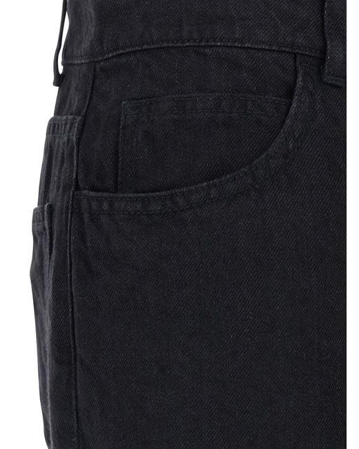 The Row Black 'Eglitta' Jeans With Five-Pocket Design And Wide Leg In