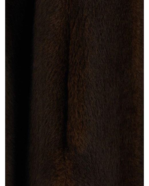VALENTINI 1972 Black Eco Vintage Mink Shearling With High Collar And Front Z