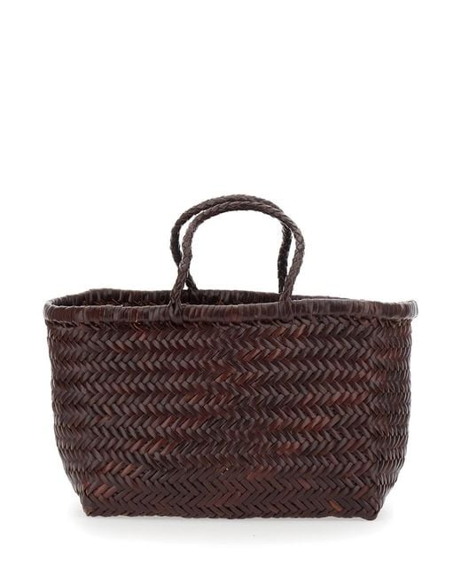 Dragon Diffusion Brown Bamboo Triple Jump Small Bag With Three Bamboo Jump D