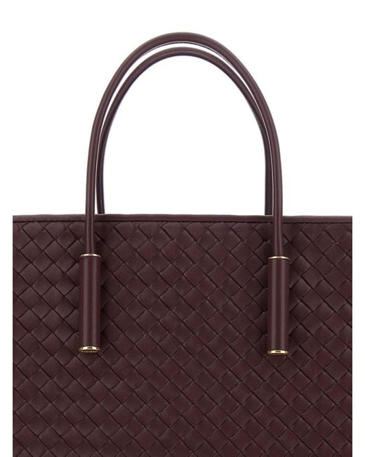 Bottega Veneta Purple Small Barbara Tote Intreccio 9X12 Nappa Fluffy