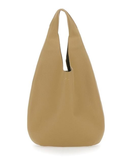 A.P.C. Natural Le Neige Shoulder Bag With Logo Embossed On The Front