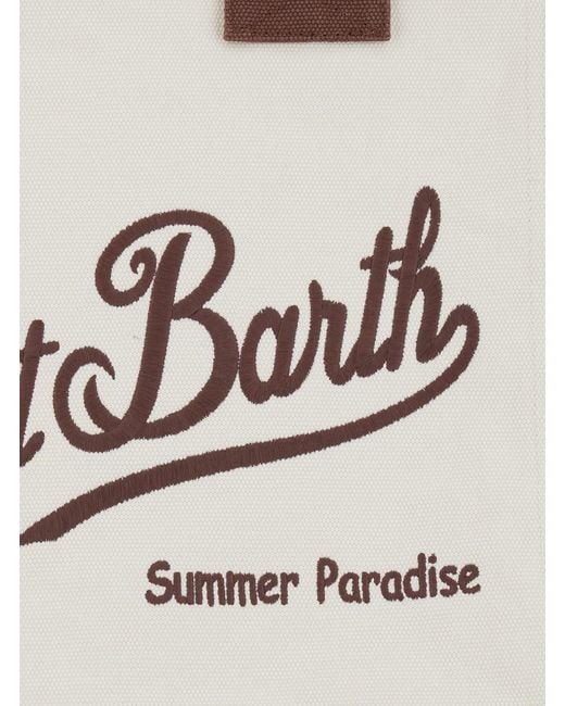 Mc2 Saint Barth White Handbag Vanity Cotton