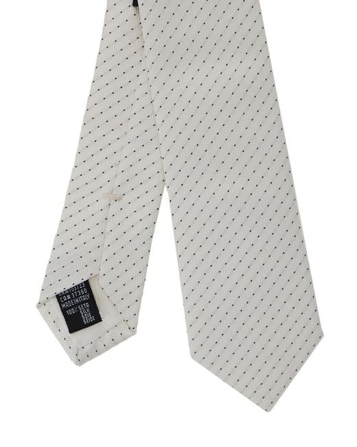 Emporio Armani White Tie Silk for men