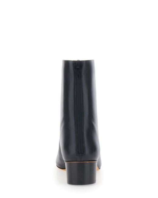 Le Monde Beryl Black 'Carole' Ankle Boots With Medium Block Heel