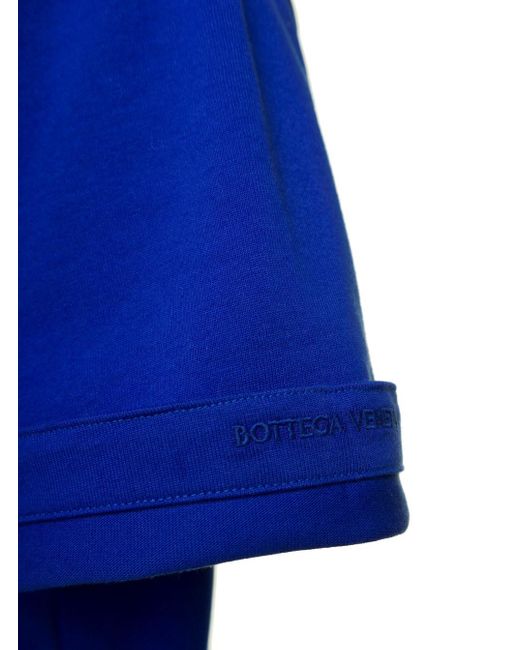 Bottega Veneta Blue Oversize T-Shirt With V-Patch Pocket for men