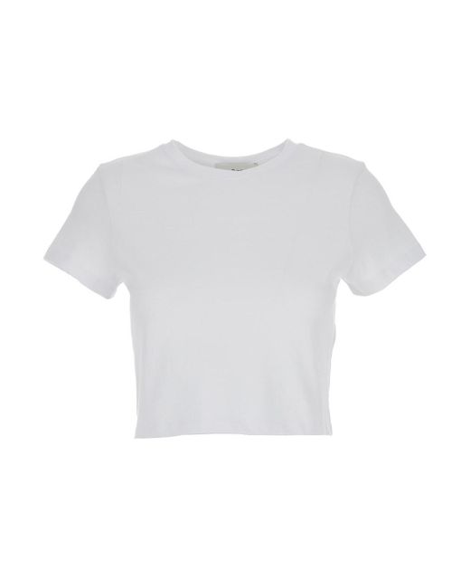 DUNST White Cropped Tee