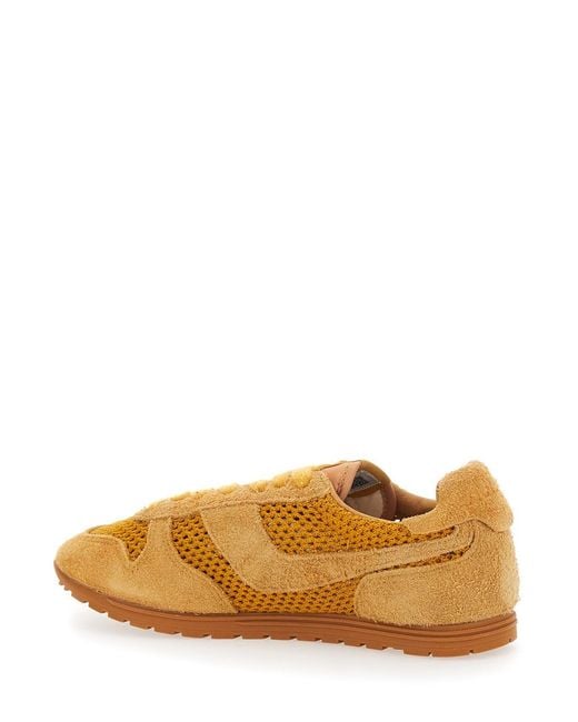 Autry Brown 'Windspin Low' Sneaker With Logo On The Side And On The Pu