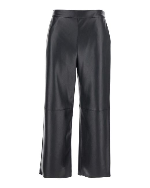 Max Mara Gray 'Amati' Pants With Rear Elastic Waist And Wide Leg In