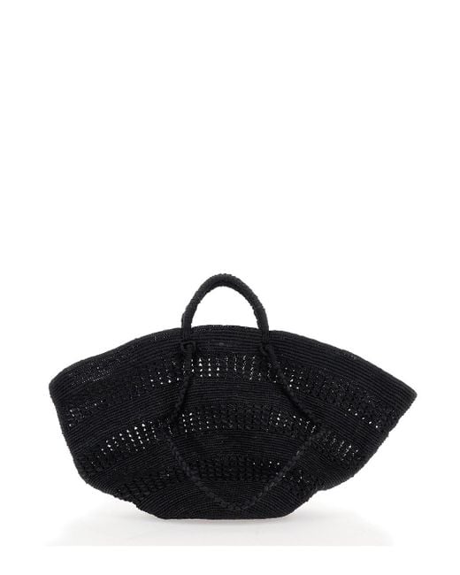 IBELIV Black 'Sol' Handbag With Two Top Handles