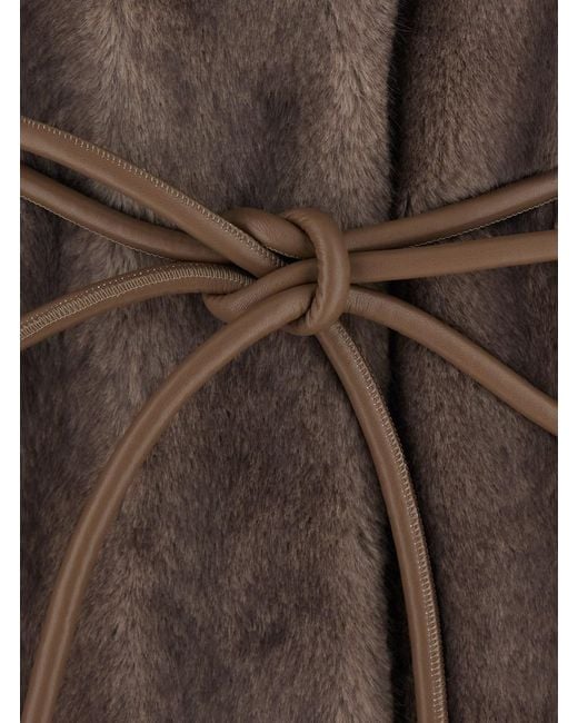 VALENTINI 1972 Brown Shearling With Ecoleather Collar