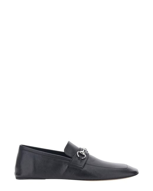 Gucci White 'Edgar' Loafers With Semi-Square Toe And Horsebit On The Front for men