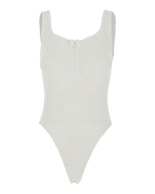 Hunza G White One-Piece Swimsuit Dallas