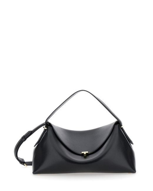 Totême Black 'T-Lock' Handbag With Shoulder Strap And T-Closure