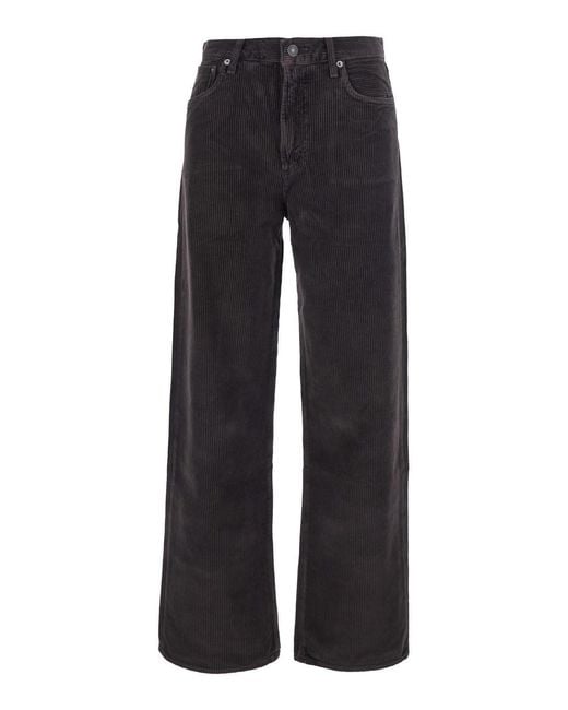 Agolde Black Pants Ren Jean 32 Inch With Pockets And 100% Cotton