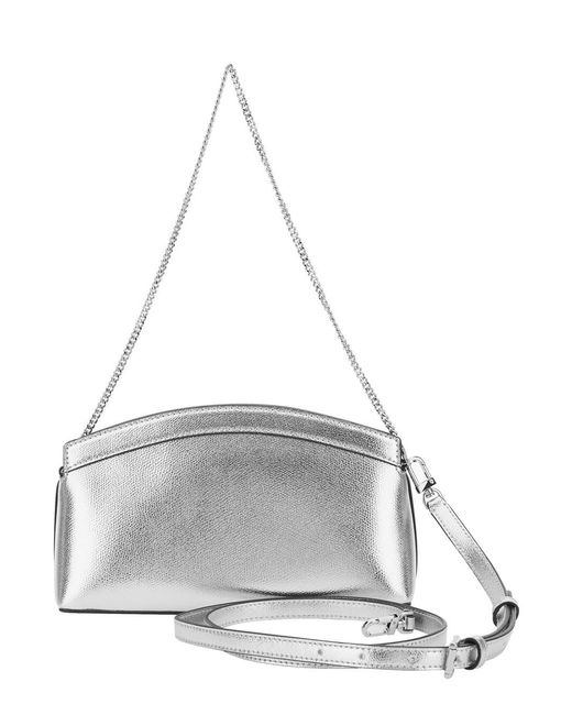 MICHAEL Michael Kors Gray Shoulder Bag Athena Leather